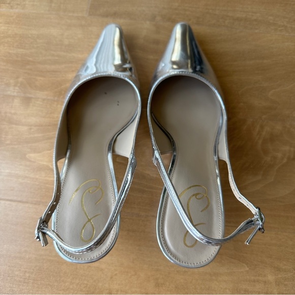 Sam Edelman Bianka Slingback Pump, Soft Silver, Size 8.5M or 8 1/2 Medium - Picture 11 of 16